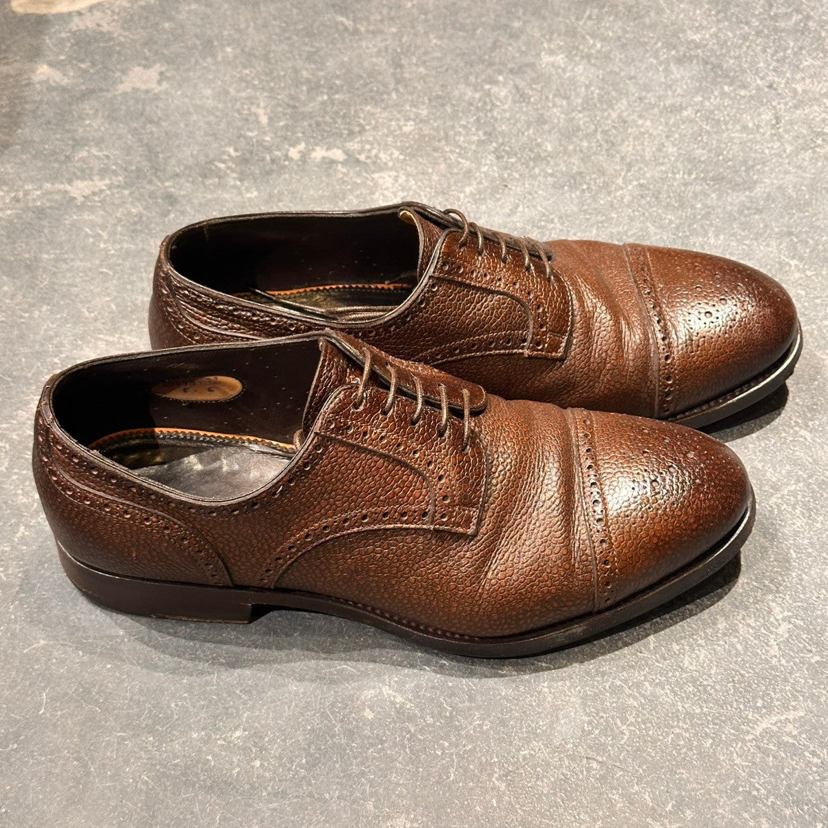santoni】サントーニ AS998 セミブローグ グレインレザー ブラウン