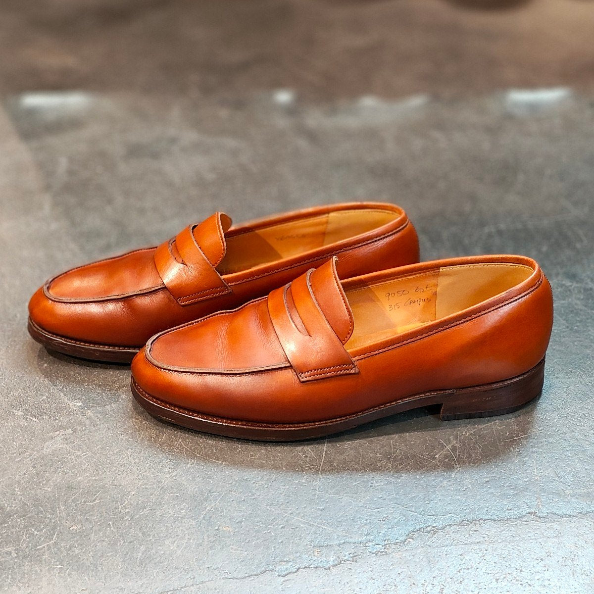 希少 【JOHN LOBB】ジョンロブ キャンパス PARISロゴ ローファー カーフ BROWN サイズ UK6.5E 315ラスト