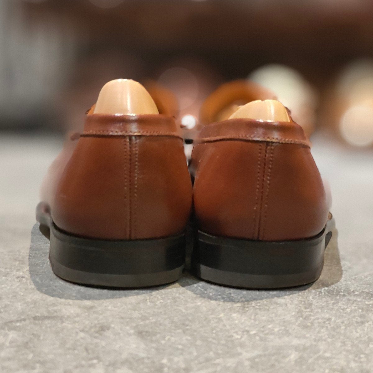 極美品 【J.M.WESTON】ジェイエムウエストン 180 シグニチャーローファー ボックスカーフ タンブラウン サイズUK6.5D 41ラスト 参考定価￥165,000-