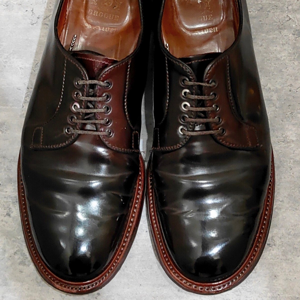 【ALDEN】オールデン BROGUE別注 D8411C プレーントゥ コードバン ダークバーガンディ サイズUS10.5E ミリタリーラスト
