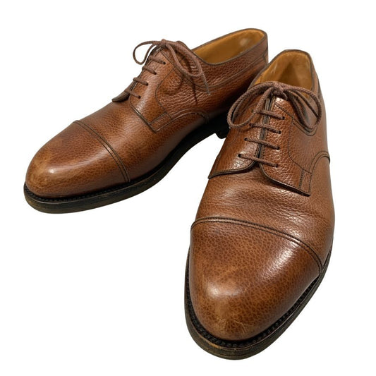 【J.M.Weston】ジェイエムウエストン レザーシューズ 765-22 ストレートチップ 旧ロゴ シボレザー ブラウン メンズ サイズ8.5E