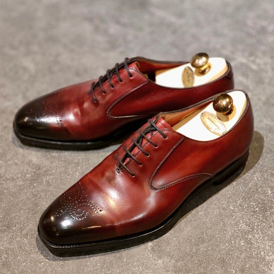 美品【EDWARD GREEN】エドワードグリーン ラドブローク 新宿伊勢丹別注オーダー品 ホールカット バーガンディ サイズ UK6E 808ラスト