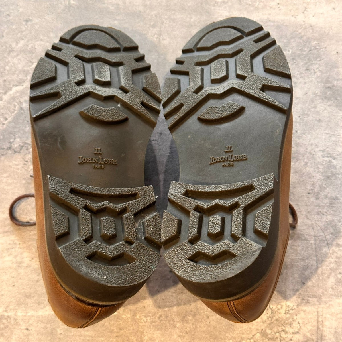【JOHNLOBB】ジョンロブ ユタ コテージライン ユタ プレーントゥ ヌバックレザー ブラウン サイズUK5.5相当 8695ラスト