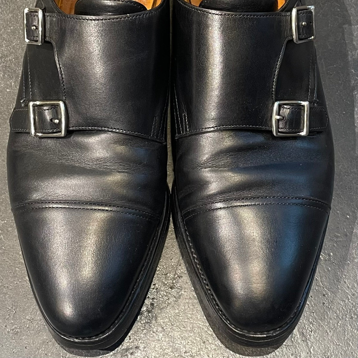 【JOHN LOBB】ジョンロブ ウィリアム ダブルモンク  カーフ ブラック サイズ UK7.5E 9795Rラスト
