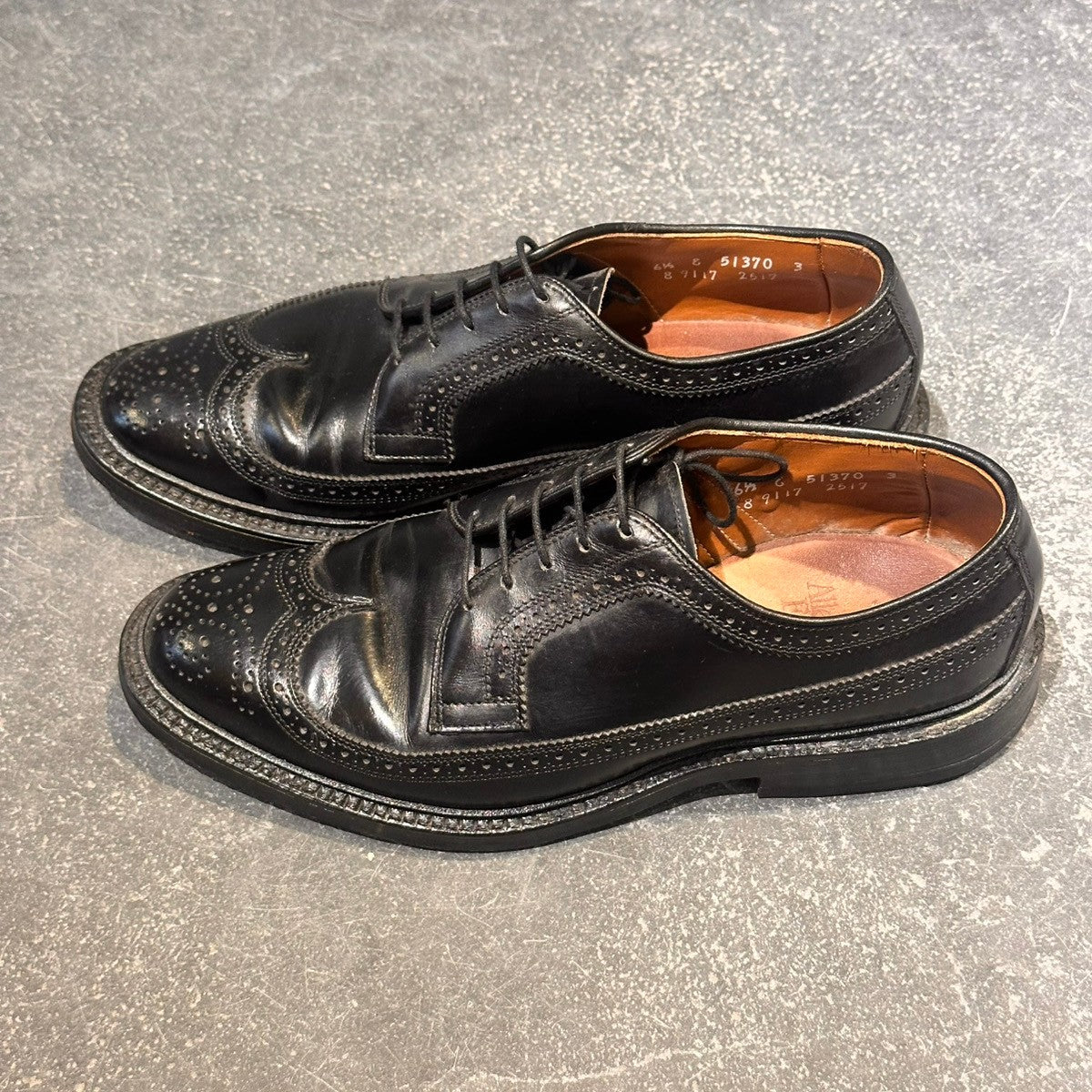 【Allen Edmonds】アレンエドモンズ 51370 フルブローグ カーフ ブラック サイズUK6.5E
