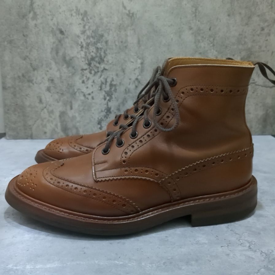 【Tricker's】トリッカーズ M2508 カントリーブーツ カーフ メンズ サイズUK7.5 ブラウン
