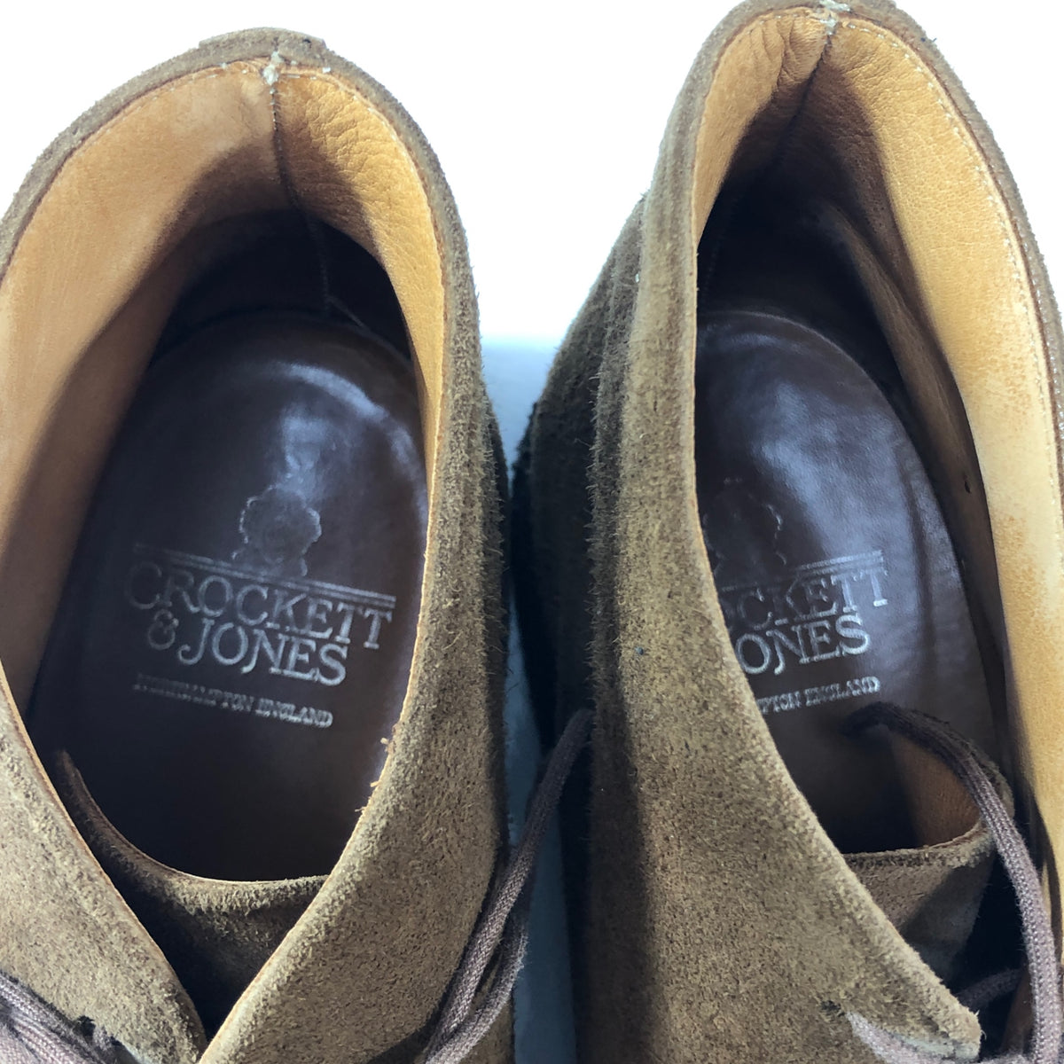 【Crockett&Jones】クロケット＆ジョーンズ チャッカブーツ グレンコー スエード ブラウン メンズ サイズUK8E