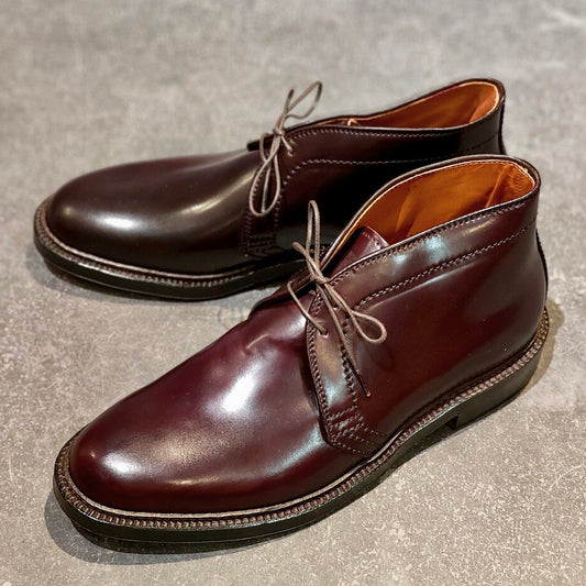 新品未使用【ALDEN】オールデン チャッカブーツ 1339 コードバン ダークバーガンディ サイズUS8E バリーラスト 参考定価￥225,500-