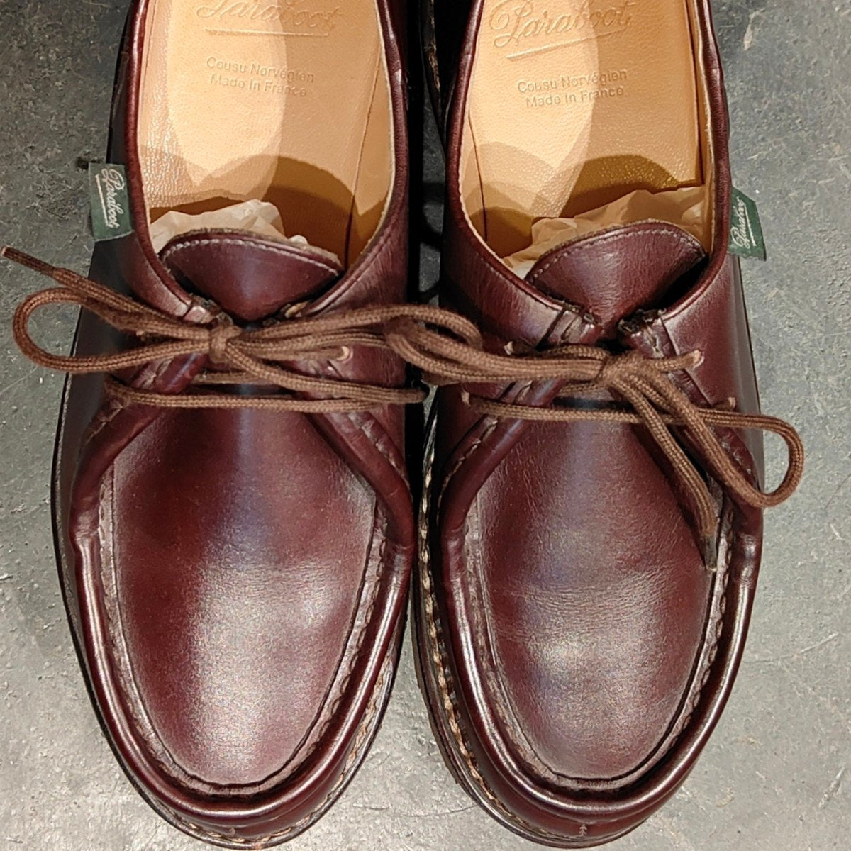 使用数回 【Paraboot】パラブーツ ミカエル チロリアン リスレザー カフェ サイズ39 定価￥94,600-