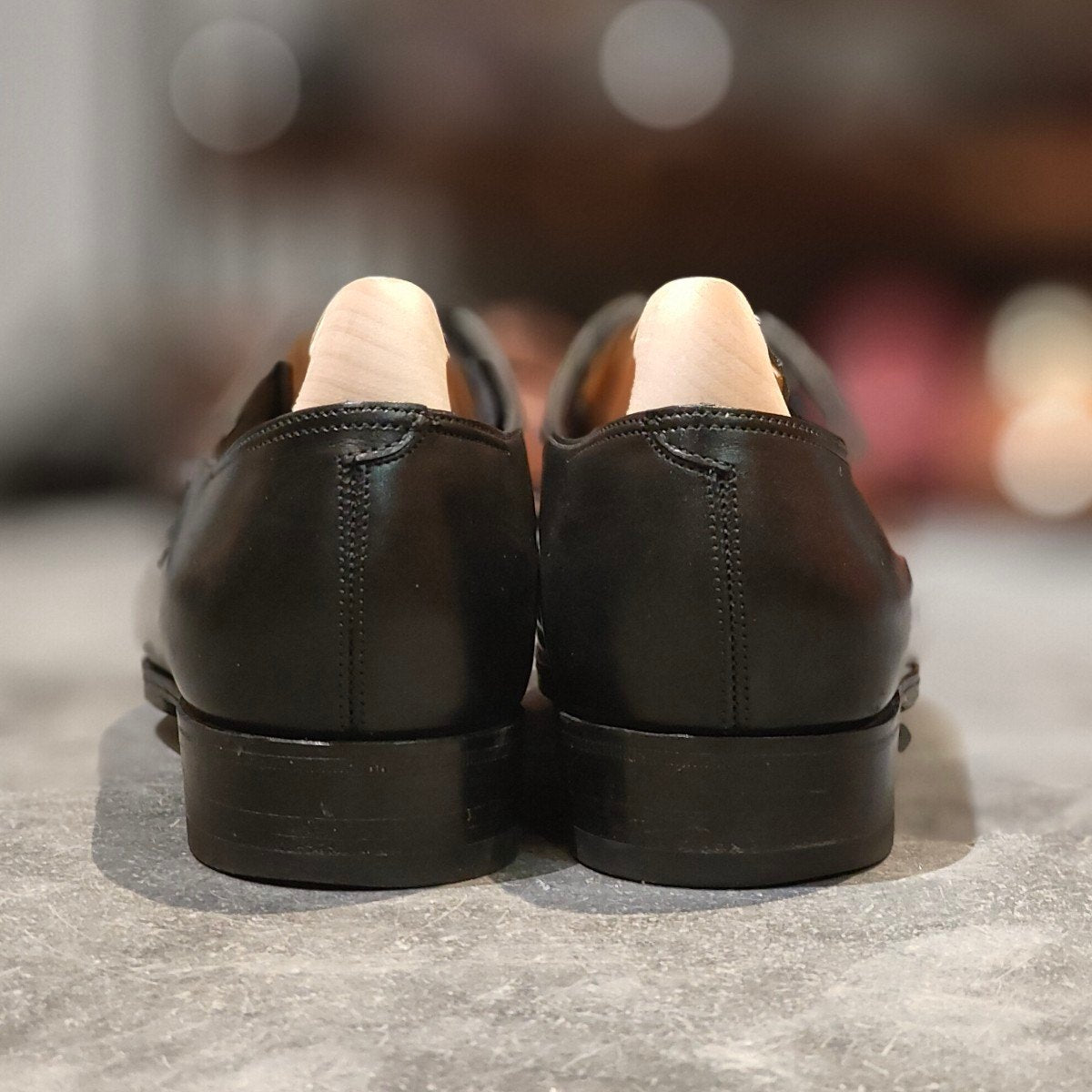 使用数回【JOHN LOBB】ジョンロブ マールドン プレステージライン ホールカット カーフ ブラック サイズ UK7.5E 8000ラスト 参考定価￥443,300-