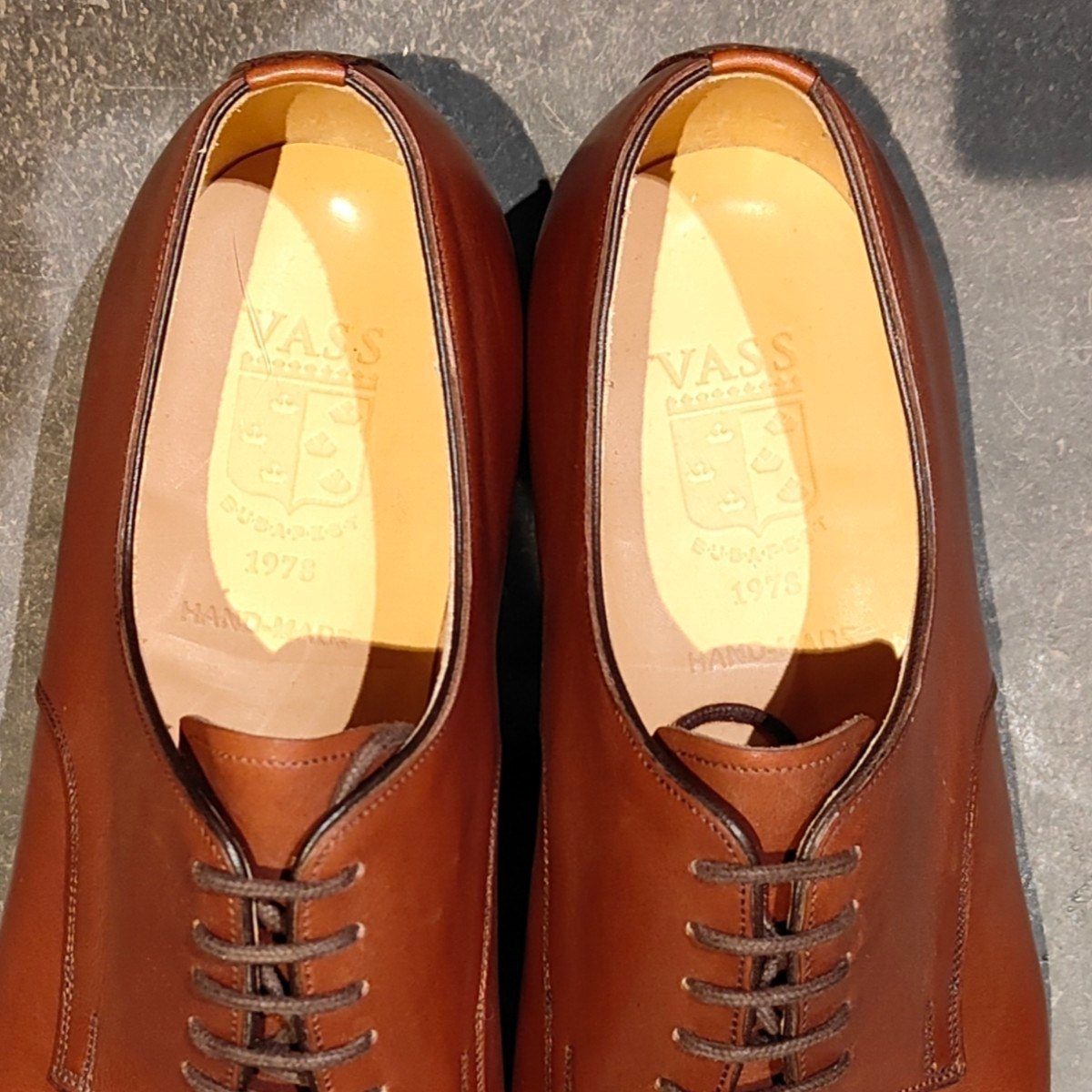新品未使用【VASS】ヴァーシュ ストレートチップ ダービー カーフ
