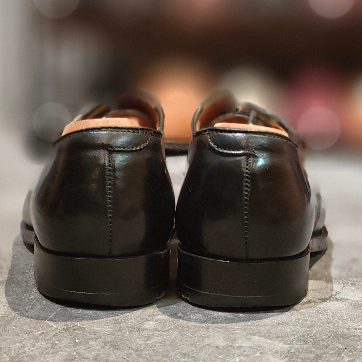 希少 使用数回 【ALDEN】オールデン レザーソウル別注 87150 Vチップコードバン ブラック サイズ US8.5D バリーラスト