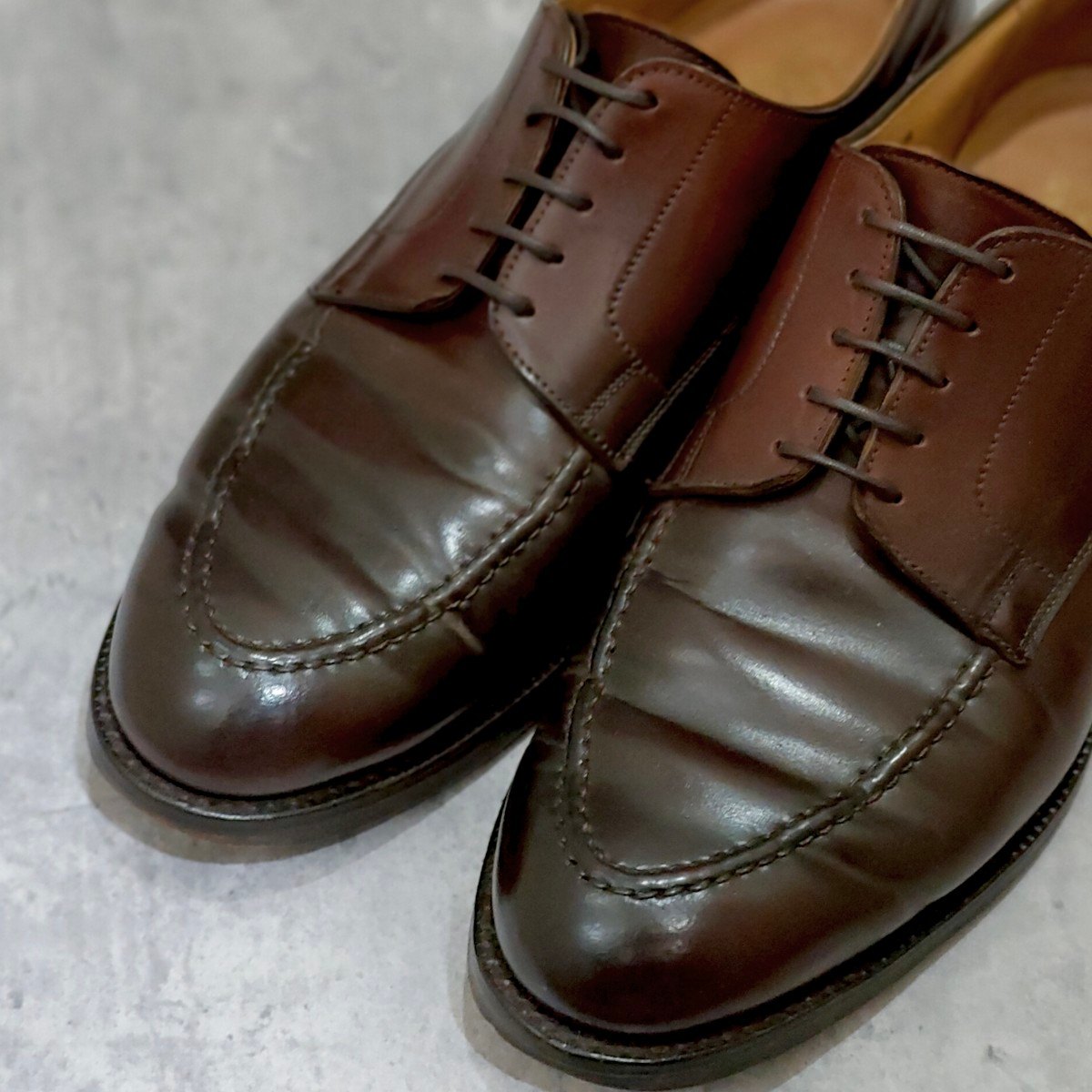 【Crockett&Jones】クロケット&ジョーンズ オンスロー Uチップ コードバン バーガンディ サイズUK7.5E