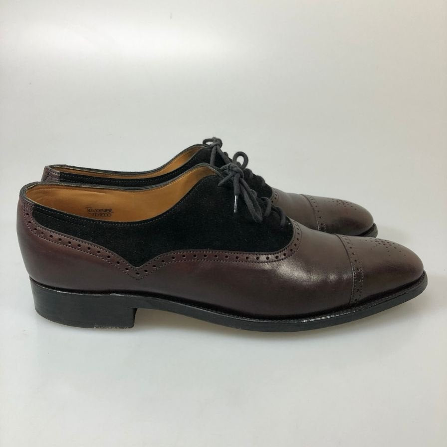 【JOHN LOBB】ジョンロブ レザーシューズ  トウチェスター カーフ×スエード コンビ ラスト7000 メンズ サイズ7D ブラウン TOWCESTER