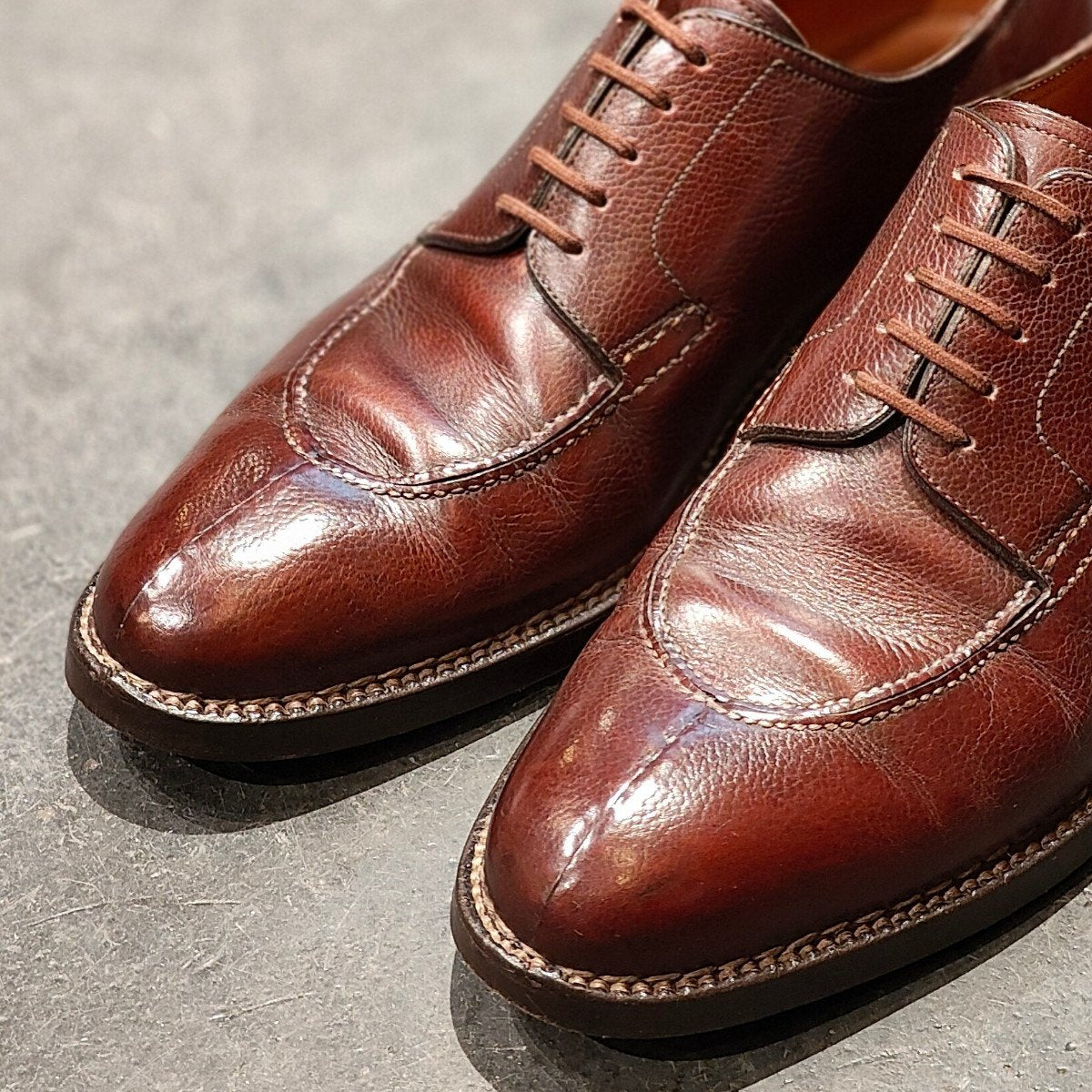 希少 Sスタンプ【JOHN LOBB】ジョンロブ ドデーロ   イタリアボノーラ製 Uチップ グレインレザー ブラウン サイズ UK6E 8695ラスト