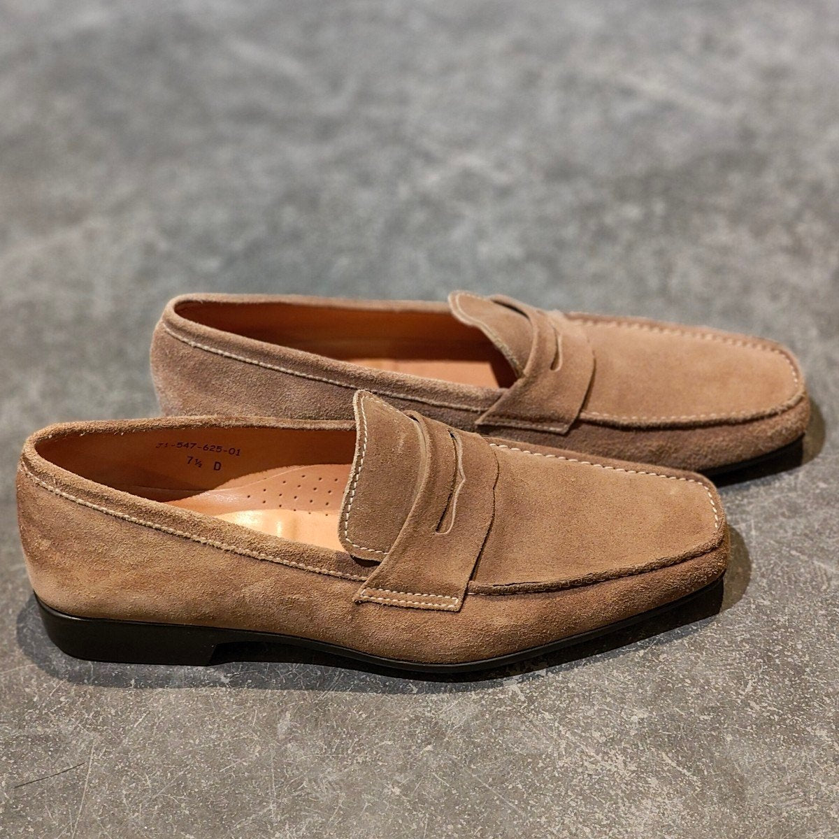 使用数回【J.M.WESTON】ジェイエムウエストン 625 ローファー スエード ベージュ サイズUK7.5D