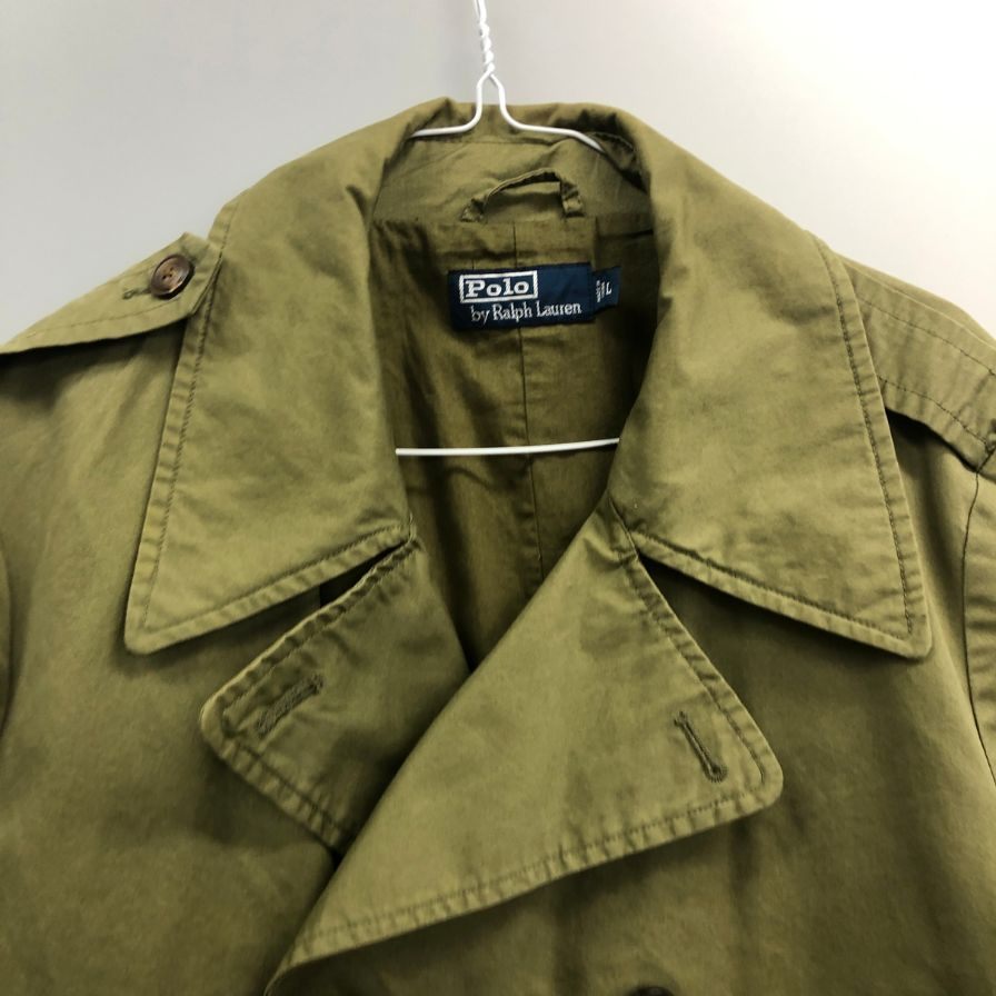 【Polo Ralph Lauren】ポロラルフローレン ハーフコート 90年代 オールド カーキ メンズ サイズL Polo Ralph Lauren