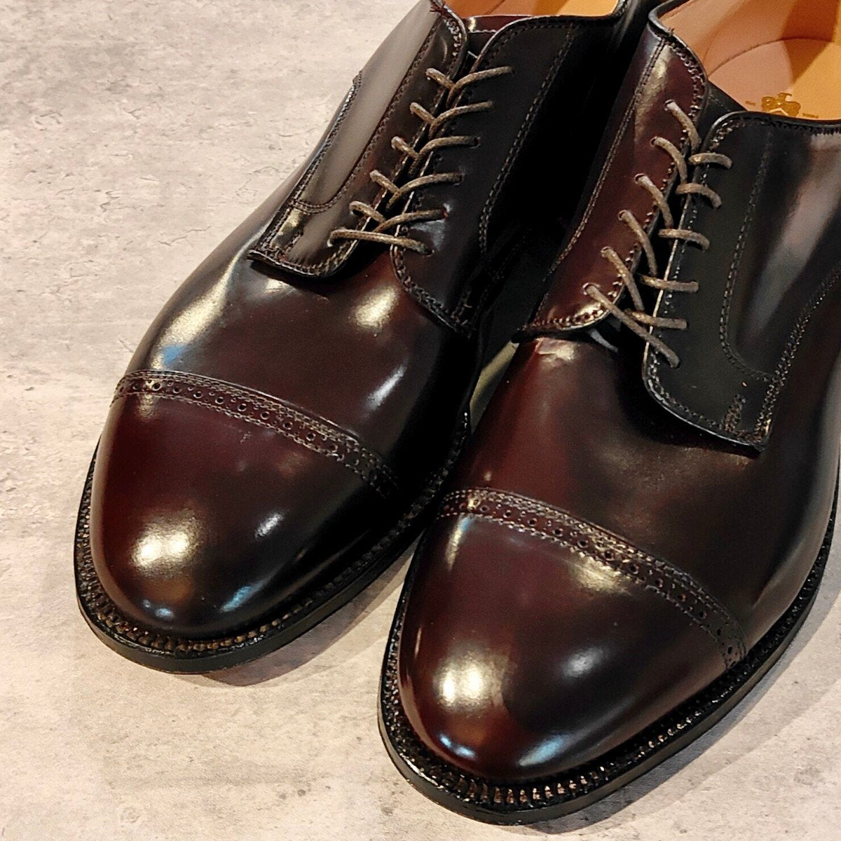 未使用 【ALDEN】オールデン 56201 リジェクト品 パンチドキャップトゥ コードバン ダークバーガンディ サイズ US11D モディファイドラスト 参考定価￥236,500-