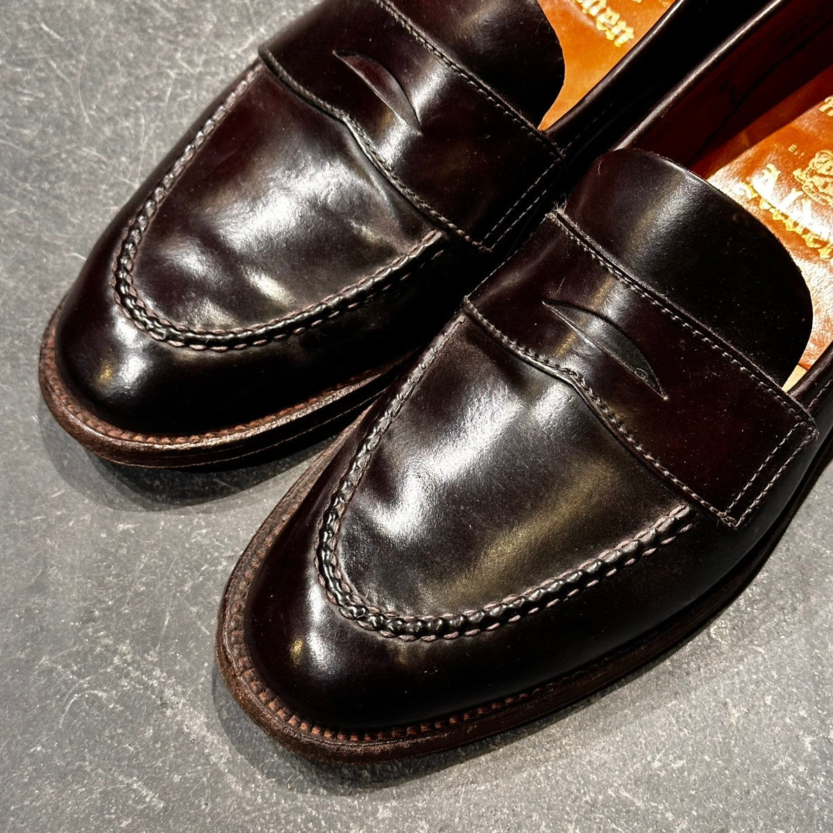 希少【ALDEN】オールデン M6202 Frans Boone別注 ペニーローファー コードバン ダークバーガンディ サイズUS8D レイドンラスト