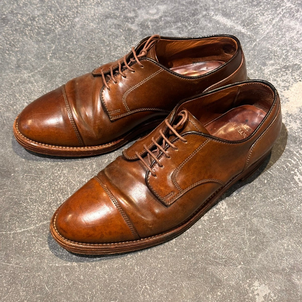 希少【ALDEN】オールデン 24802 キャップトゥ ダービーシューズ シガーコードバン ブラウン サイズUS7E アバディーンラスト