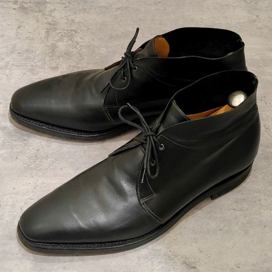 【JOHNLOBB】ジョンロブ ロムゼイ2 チャッカブーツ Rスタンプ カーフ ブラック サイズUK11.5EE 8000ラスト