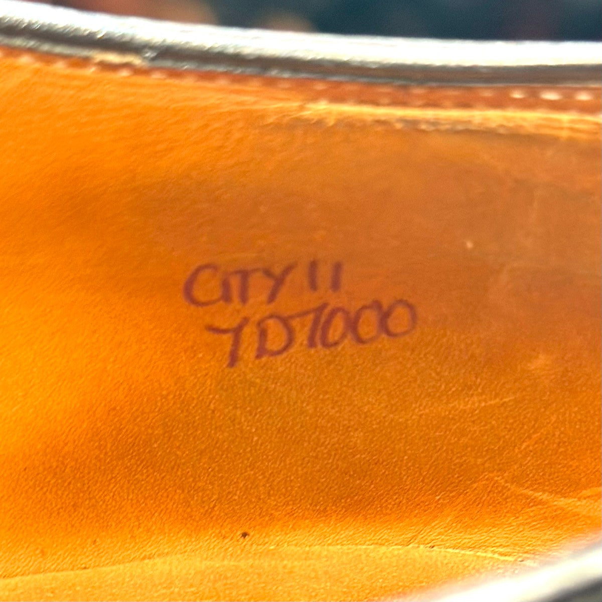 極美品【JOHNLOBB】ジョンロブ シティ2 ストレートチップ ブラック カーフ 7000ラスト サイズUK7D 7000ラスト