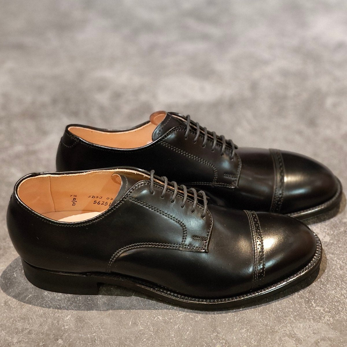 新品未使用【ALDEN】オールデン 56251 パンチドキャップトゥ コードバン ブラック US7.5D モディファイドラスト 参考定価￥220,000-