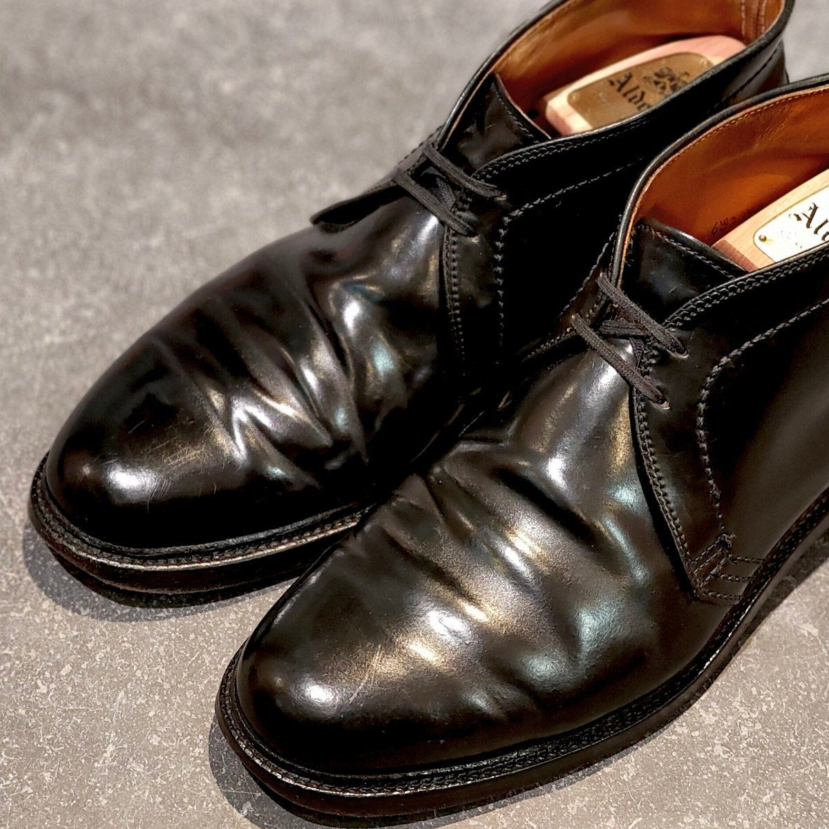 美品【ALDEN】オールデン チャッカブーツ 1340 コードバン ブラック サイズUS8.5D バリーラスト 参考定価￥225,500-
