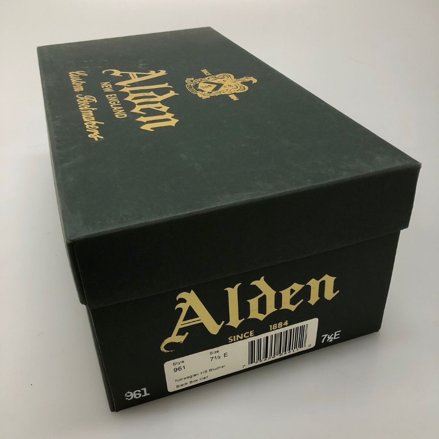 【ALDEN】オールデン 961 ビジネスシューズ カーフ ブラック（黒） サイズ 7.5 ラスト