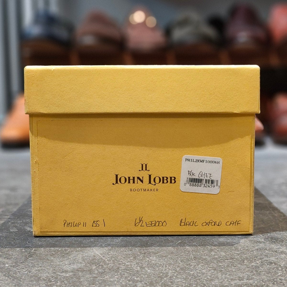 使用数回【JOHN LOBB】ジョンロブ フィリップ2 クォーターブローグ カーフ ブラック サイズUK6.5EE 7000ラスト 参考定価￥349,800-