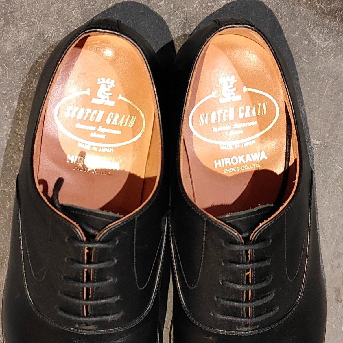 極美品【SCOTCH GRAIN】スコッチグレイン 3133 ストレートチップ カーフ ブラック サイズ 24.5