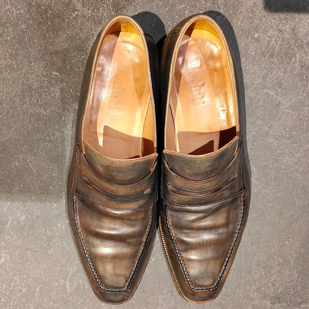 BERLUTI】ベルルッティ 348 アンディ カーフ パティーヌ ネイビー