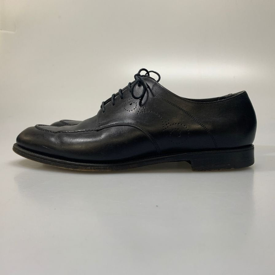 エドワードグリーン パース レザーシューズ Uチップ ダービー カーフ ブラック サイズUK9.5 EDWARD GREEN ビジネスシューズ 約28.5cm【LA】【中古】 EDWARD GREEN】エドワードグリーン パース レザーシューズ Uチップ