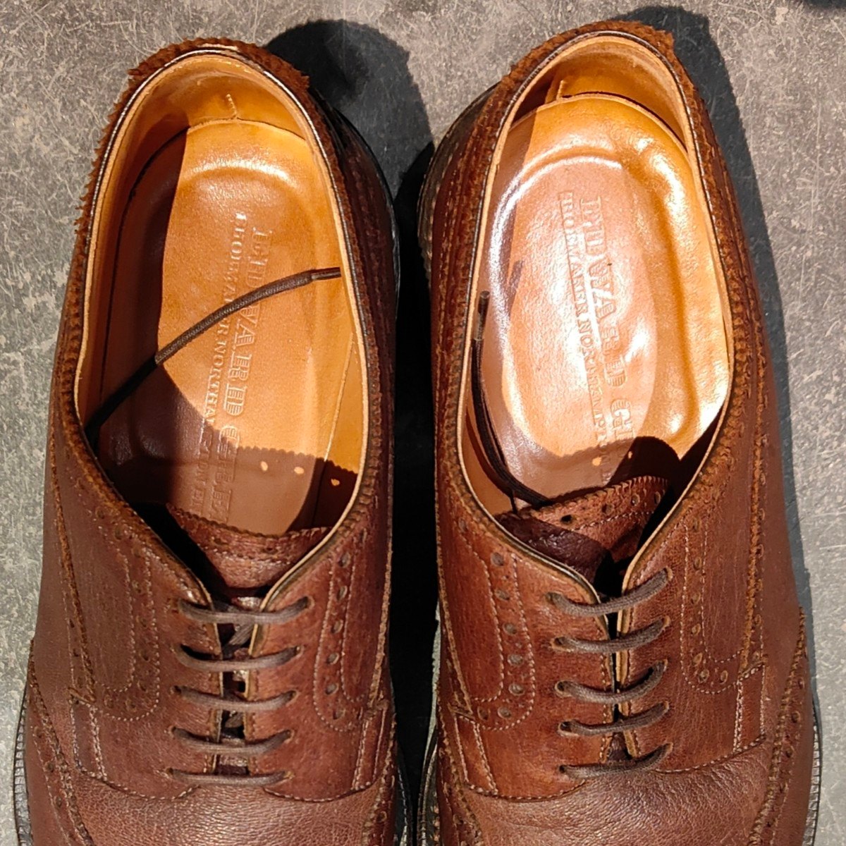 【EDWARD GREEN】エドワードグリーン グレンコー ウイングチップ ディアスキン ダークブラウン サイズUK6E 202ラスト