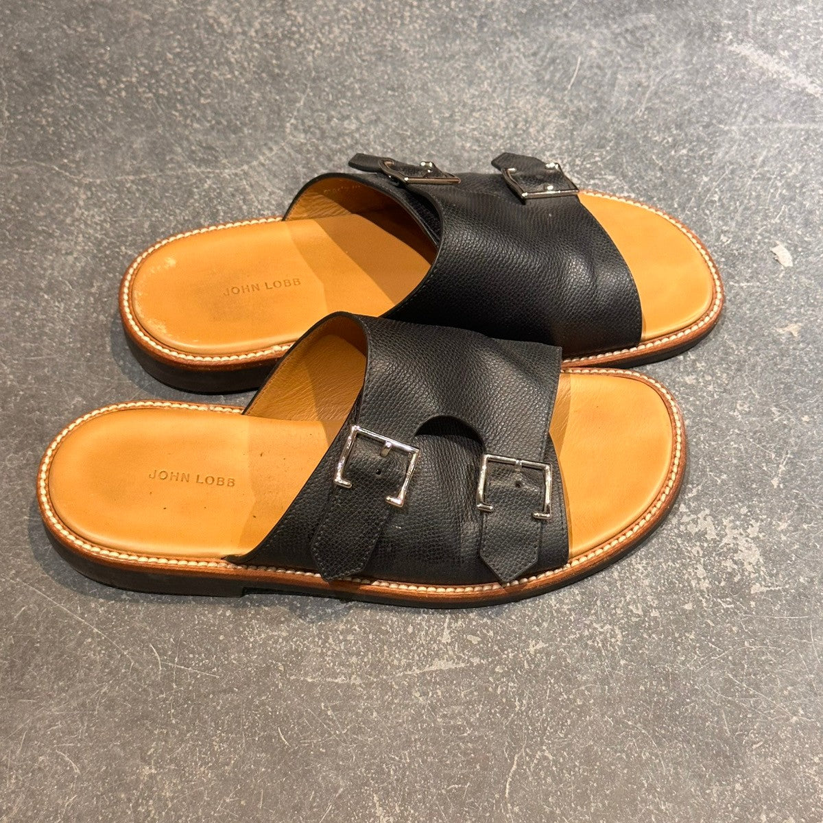JOHN LOBB】ジョンロブ ビーコン レザーサンダル ダブルモンク