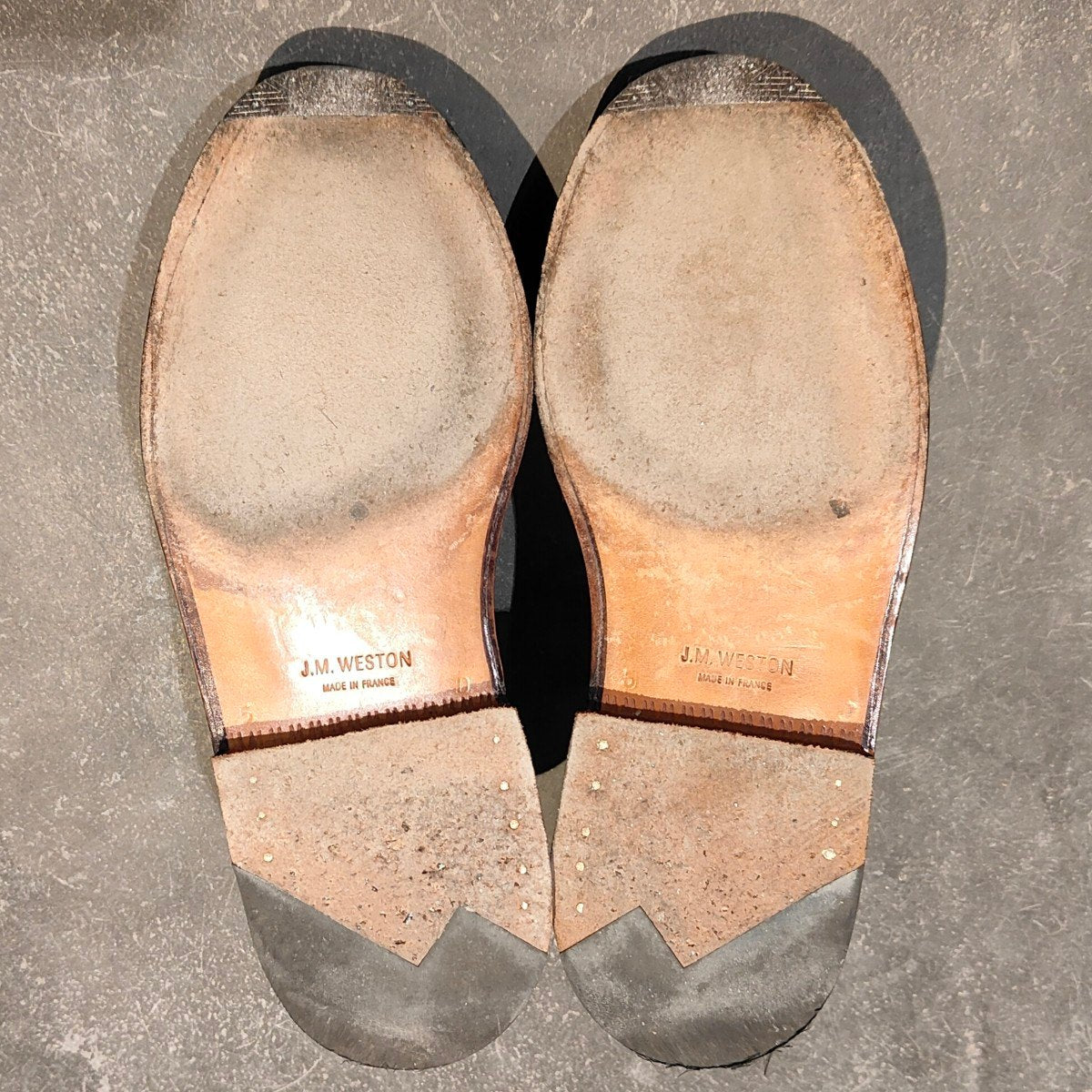 希少 極美品【J.M.WESTON】ジェイエムウエストン 641 ゴルフ トリプルソール Uチップ ボックスカーフ ハンターグリーン サイズ UK5D 31ラスト