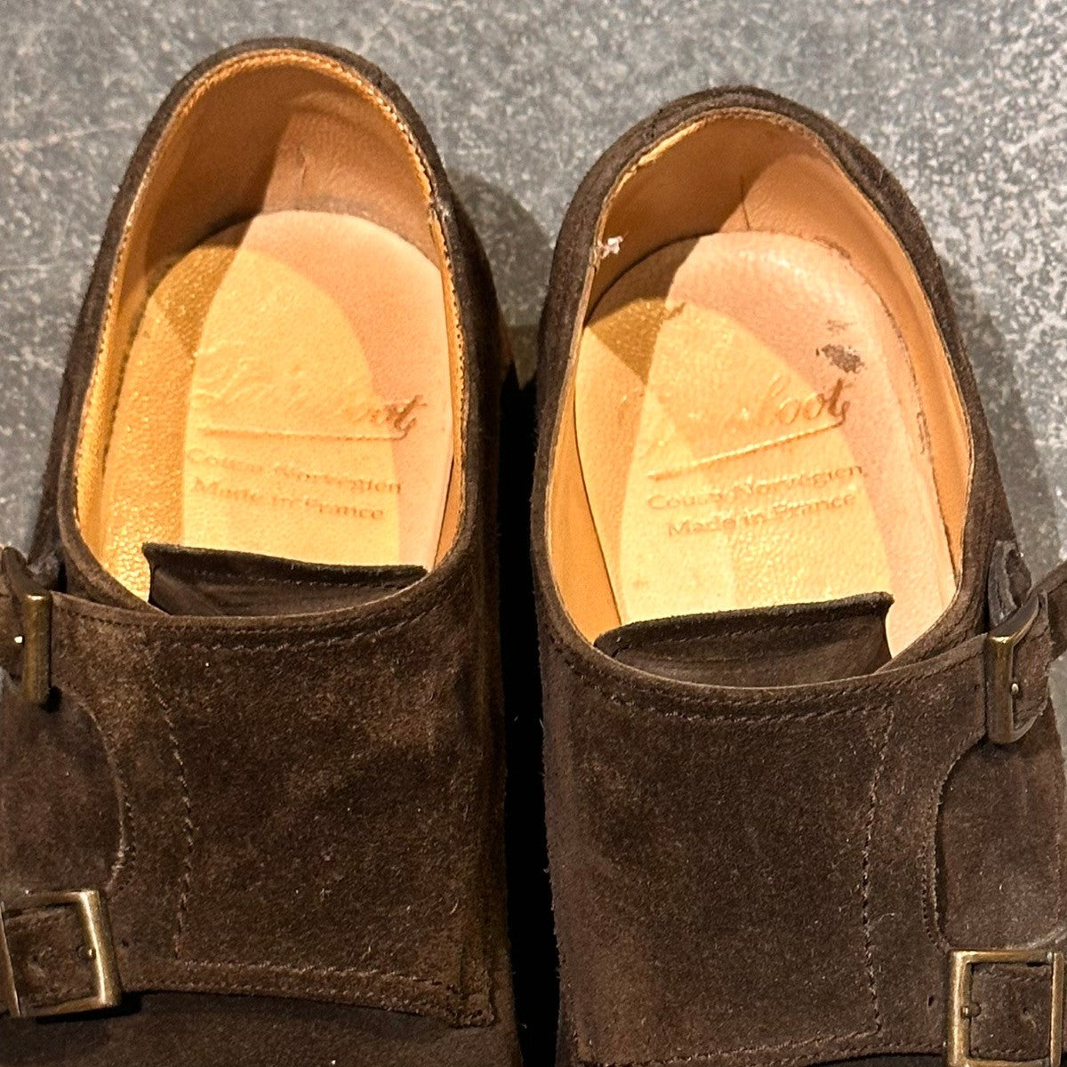 【Paraboot】パラブーツ ウィリアム ダブルモンクストラップ スエード ブラウン サイズUK7