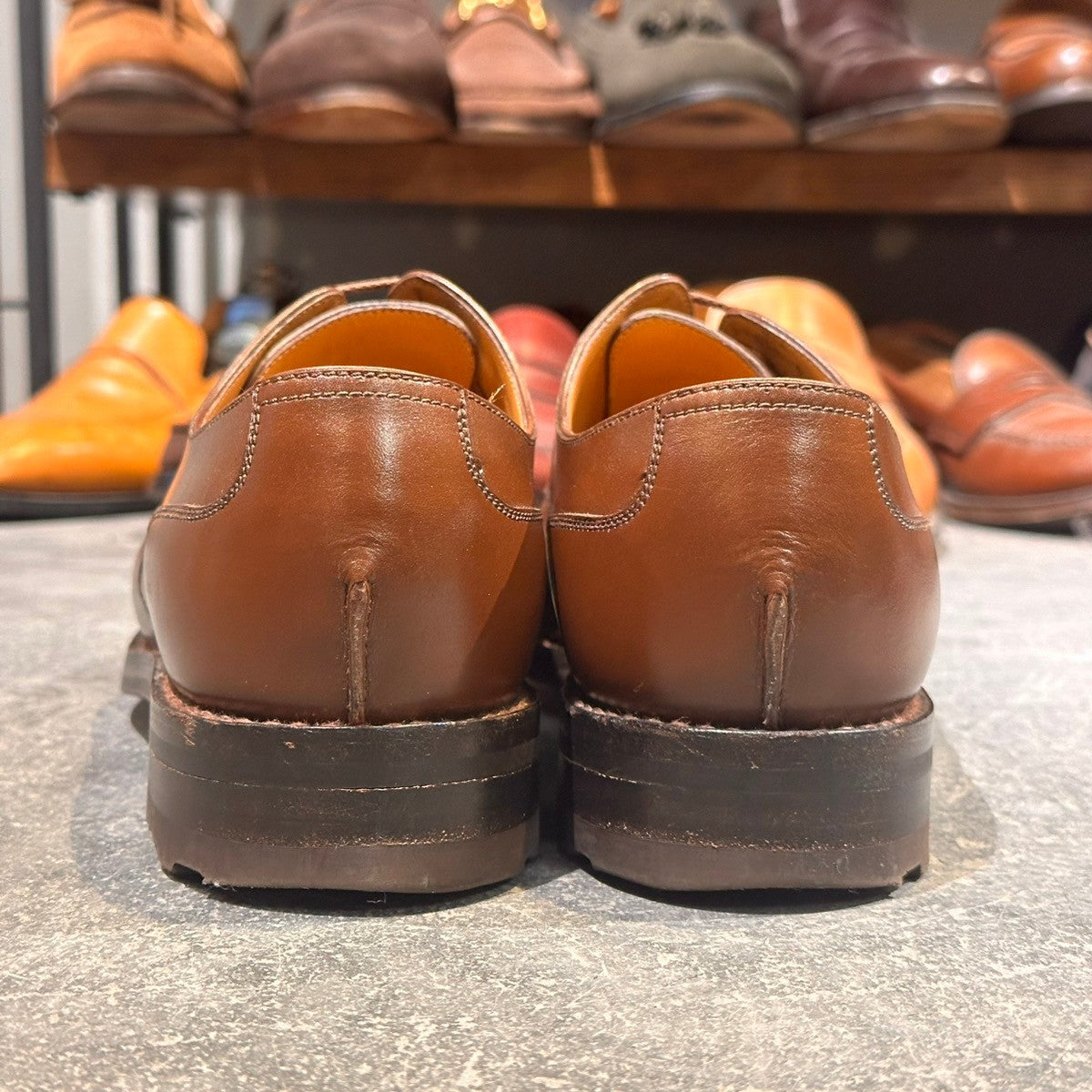【J.M.WESTON】ジェイエムウエストン 641 ゴルフ Uチップ カーフ ブラウン サイズUK6D 31ラスト