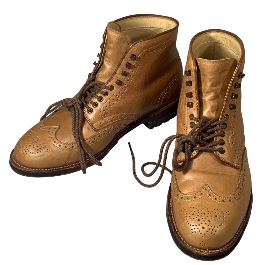 【Alden】オールデン ジェイクルー別注 44690HC ウイングチップブーツ クロムエクセルレザー メンズ ベージュ サイズUS8.5D