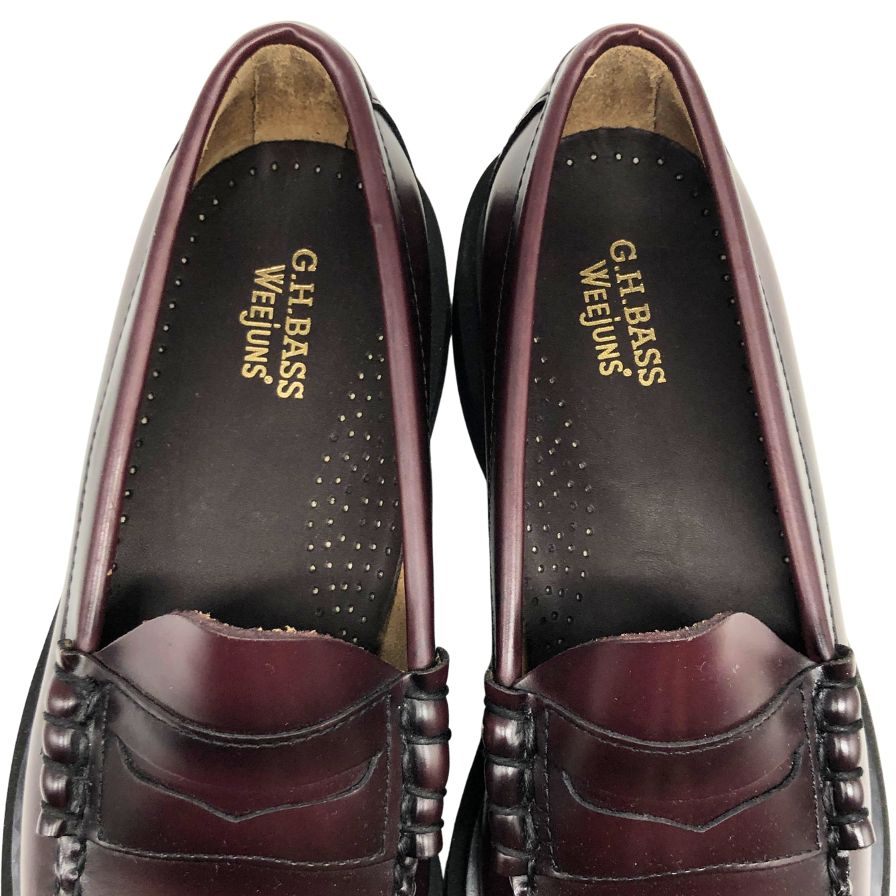 新品未使用 【G.H.Bass&Co. 】 ジーエイチバス 11610A  ローファー ハイシャインレザー バーガンディ サイズ US8 定価￥38,500-