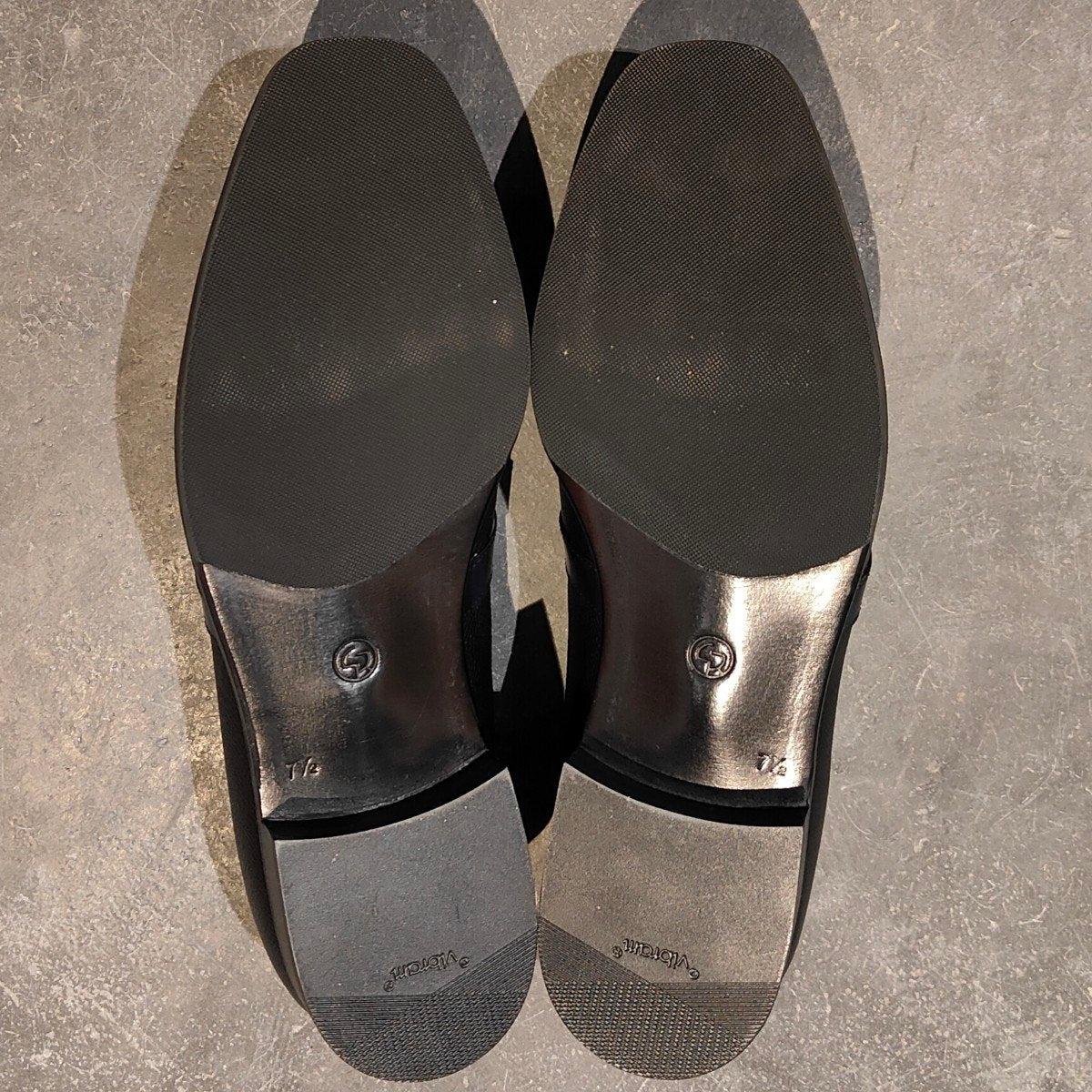 新品未使用【ORIENTAL】オリエンタル 8500 バタフライローファー グレインレザーカーフコンビ ブラックブルー サイズ US7.5