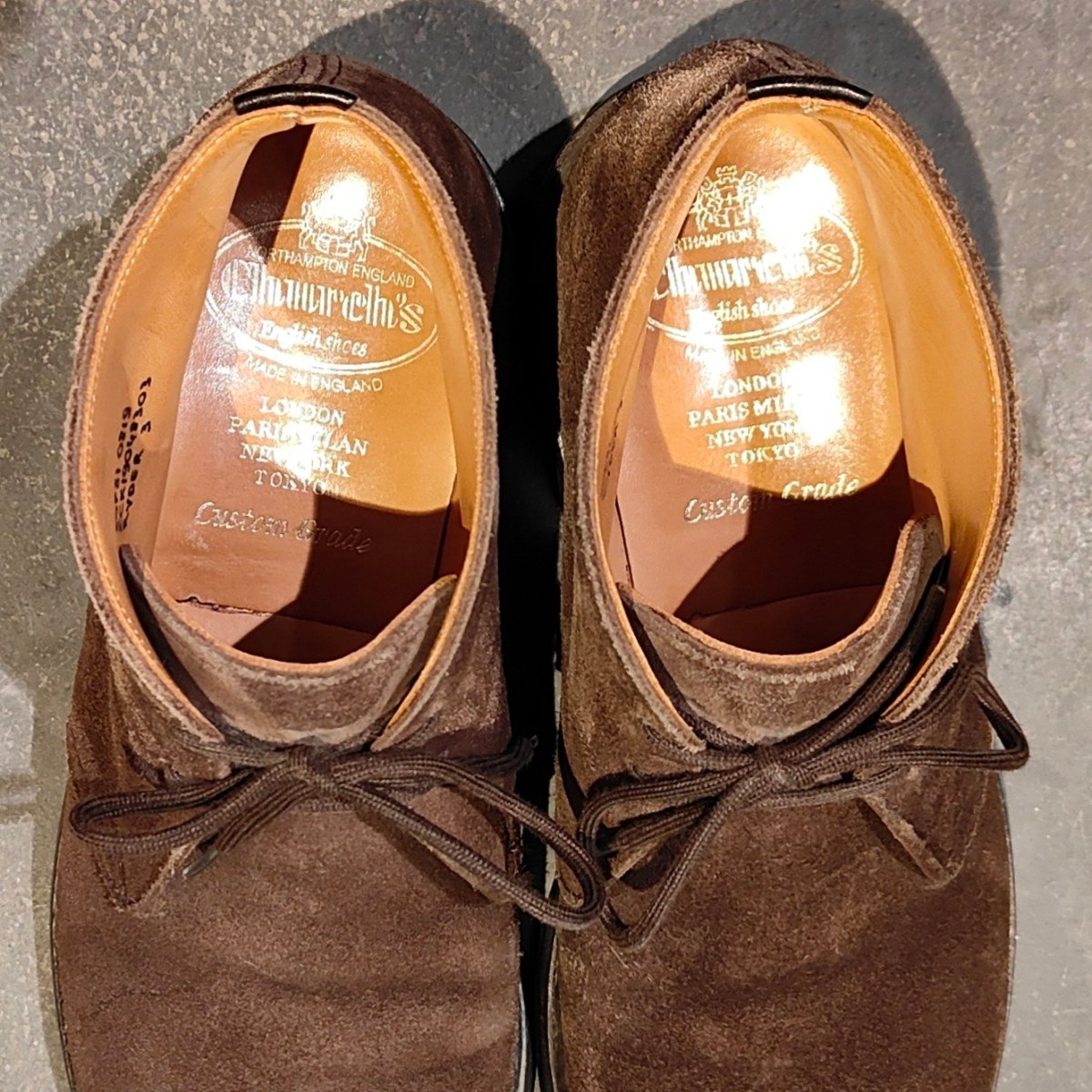 美品【Church's】チャーチ ライダー3 チャッカブーツ スエード 4都市 ブラウン サイズUK5F 81ラスト参考定価￥165,000-