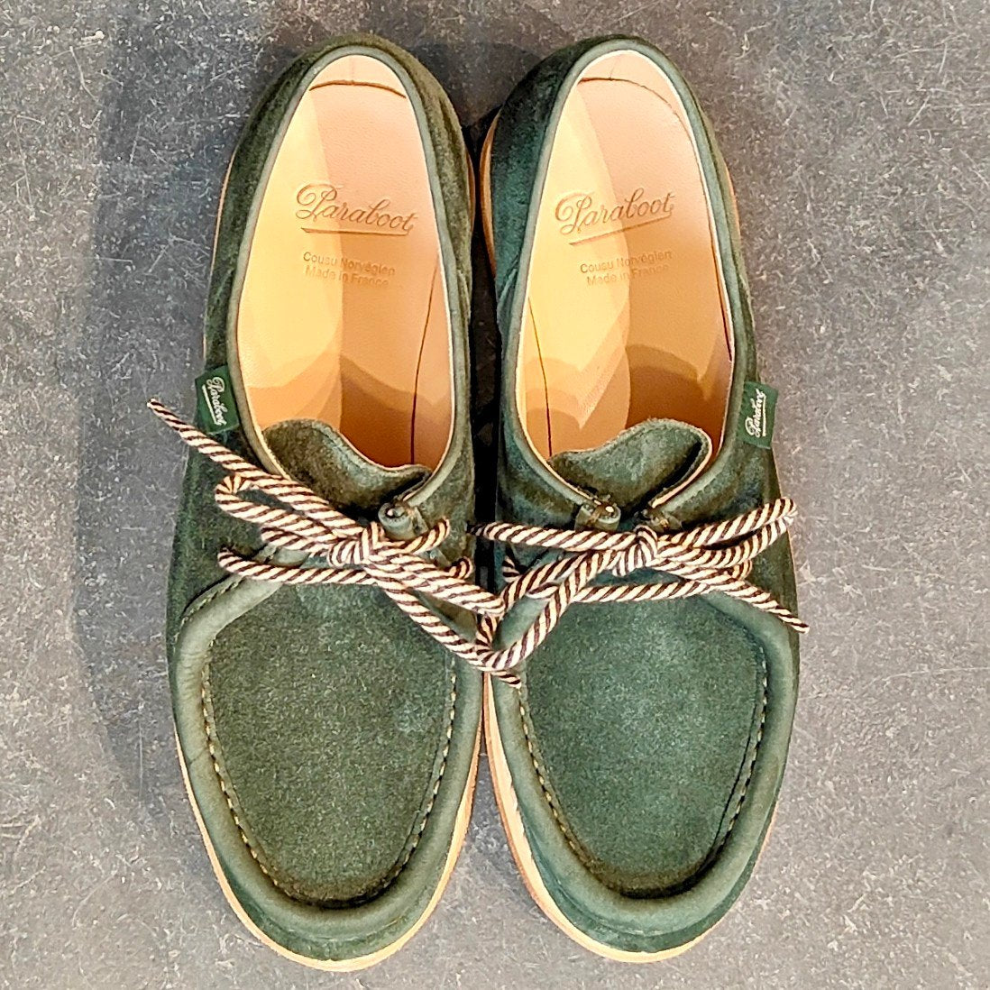 希少 新品未使用【Paraboot】パラブーツ Paraboot OSAKASHOP 10th Anniversary Model ミカエル チロリアン スエード グリーン サイズ EU41.5