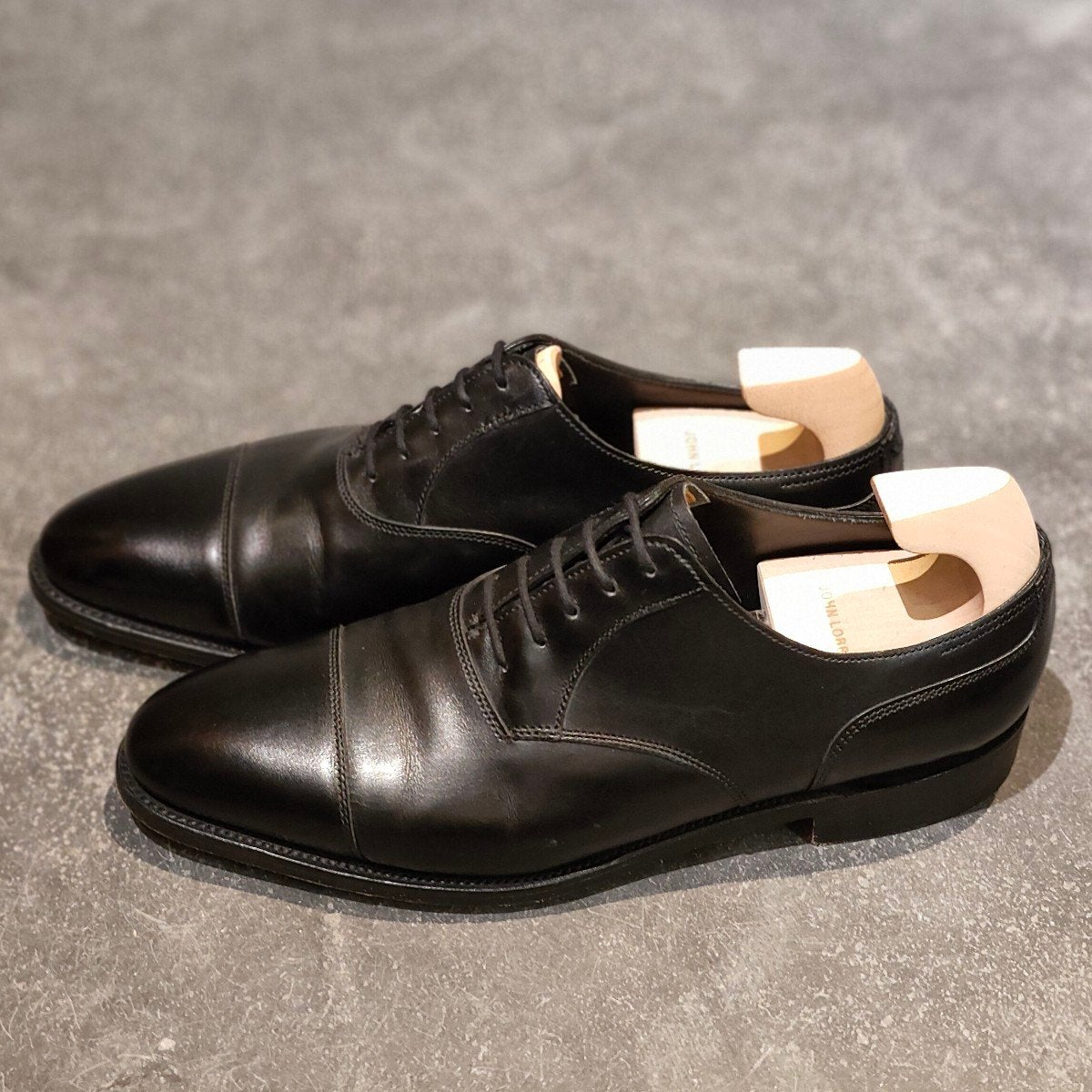 使用数回【JOHNLOBB】ジョンロブ トーントン  ブラック カーフ 7000ラスト サイズUK6.5E 7000ラスト