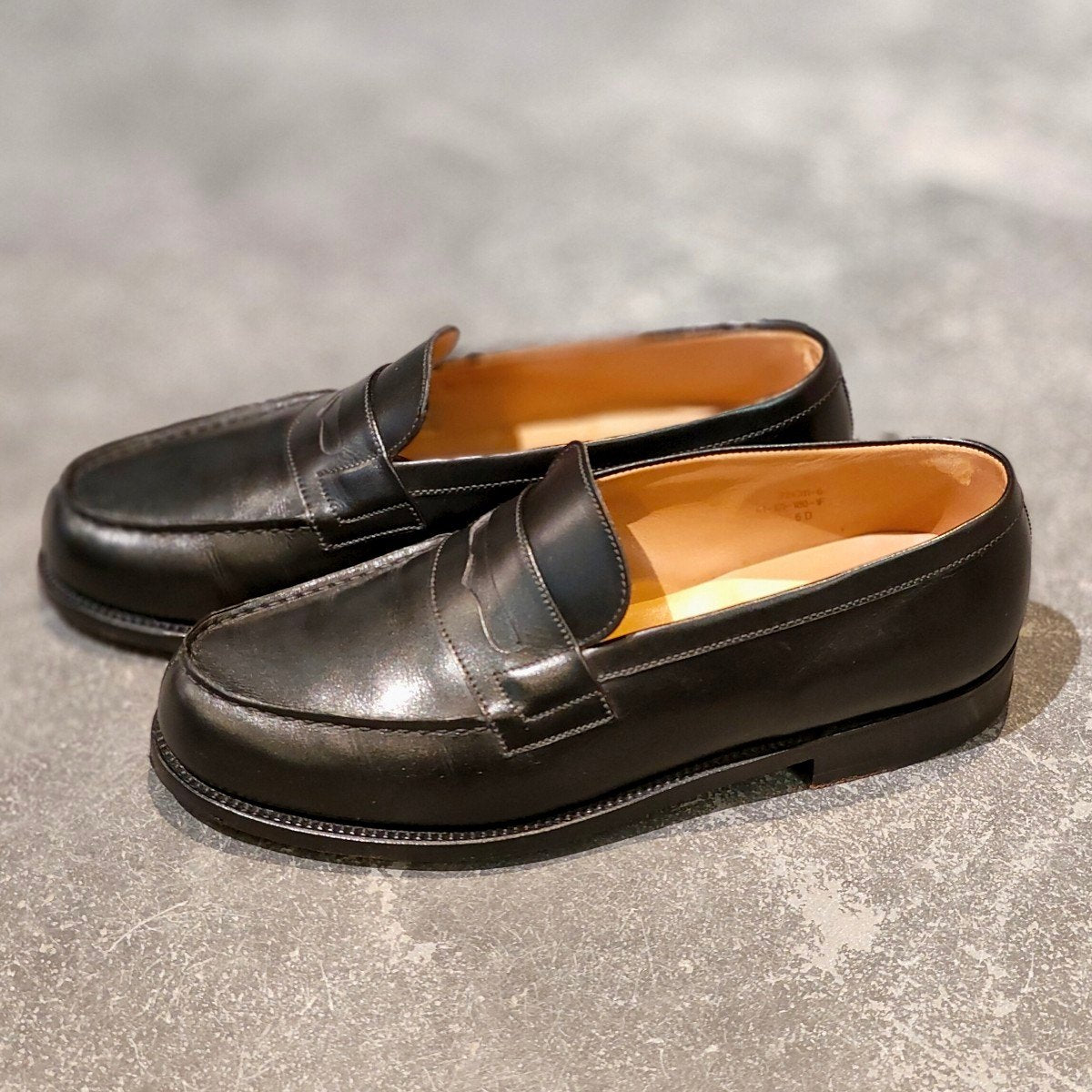 使用数回【J.M.WESTON】ジェイエムウエストン 180 シグニチャーローファー ボックスカーフ ブラック サイズ UK6D 41ラスト 参考定価￥165,000-