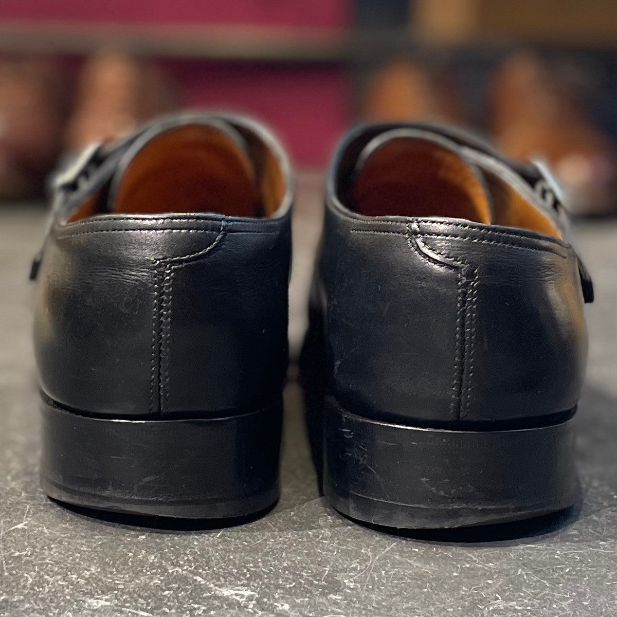 【JOHN LOBB】ジョンロブ ウィリアム ダブルモンク  カーフ ブラック サイズ UK7.5E 9795Rラスト