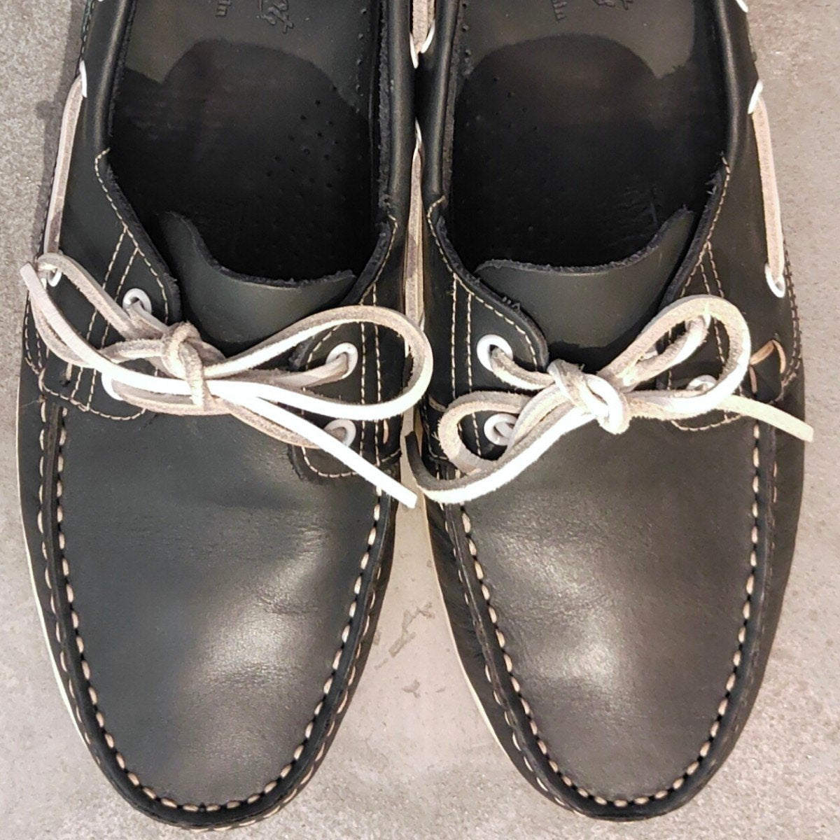 美品【PARABOOT】パラブーツ バース デッキシューズ カーフ ネイビー サイズUK8