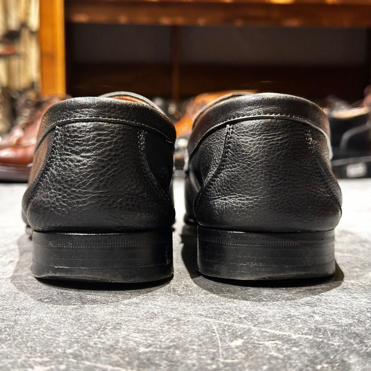 【Berwick】バーウィック 5105 ローファー グレインレザー ブラック サイズ24.5