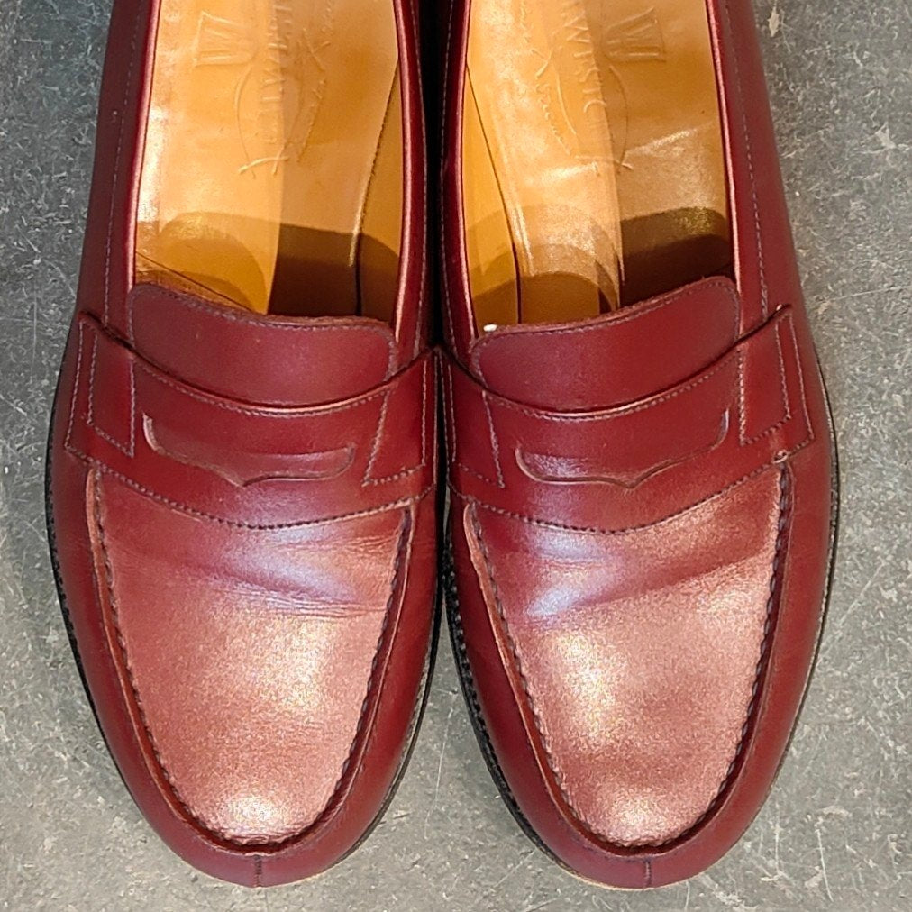 極美品【J.M.WESTON】ジェイエムウエストン 180 シグニチャーローファー ボックスカーフ トゥカンバーガンディ サイズ UK6Ｄ 41ラスト 参考定価￥156,200-