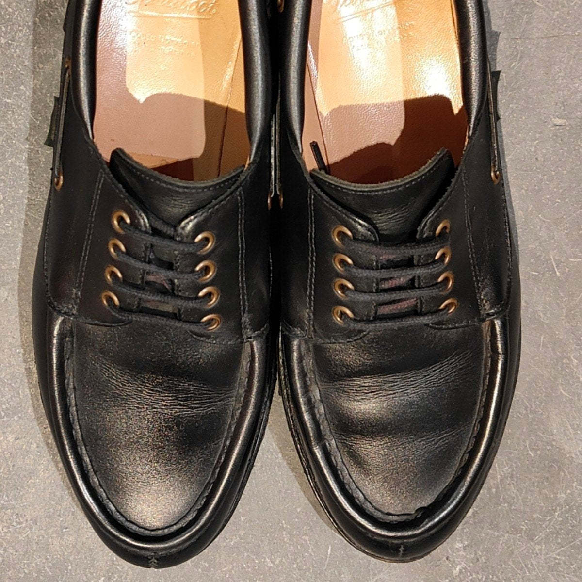 極美品 【Paraboot】パラブーツ シメイ Ｕチップ カーフ ブラック サイズ UK7.5 参考定価￥101,200-